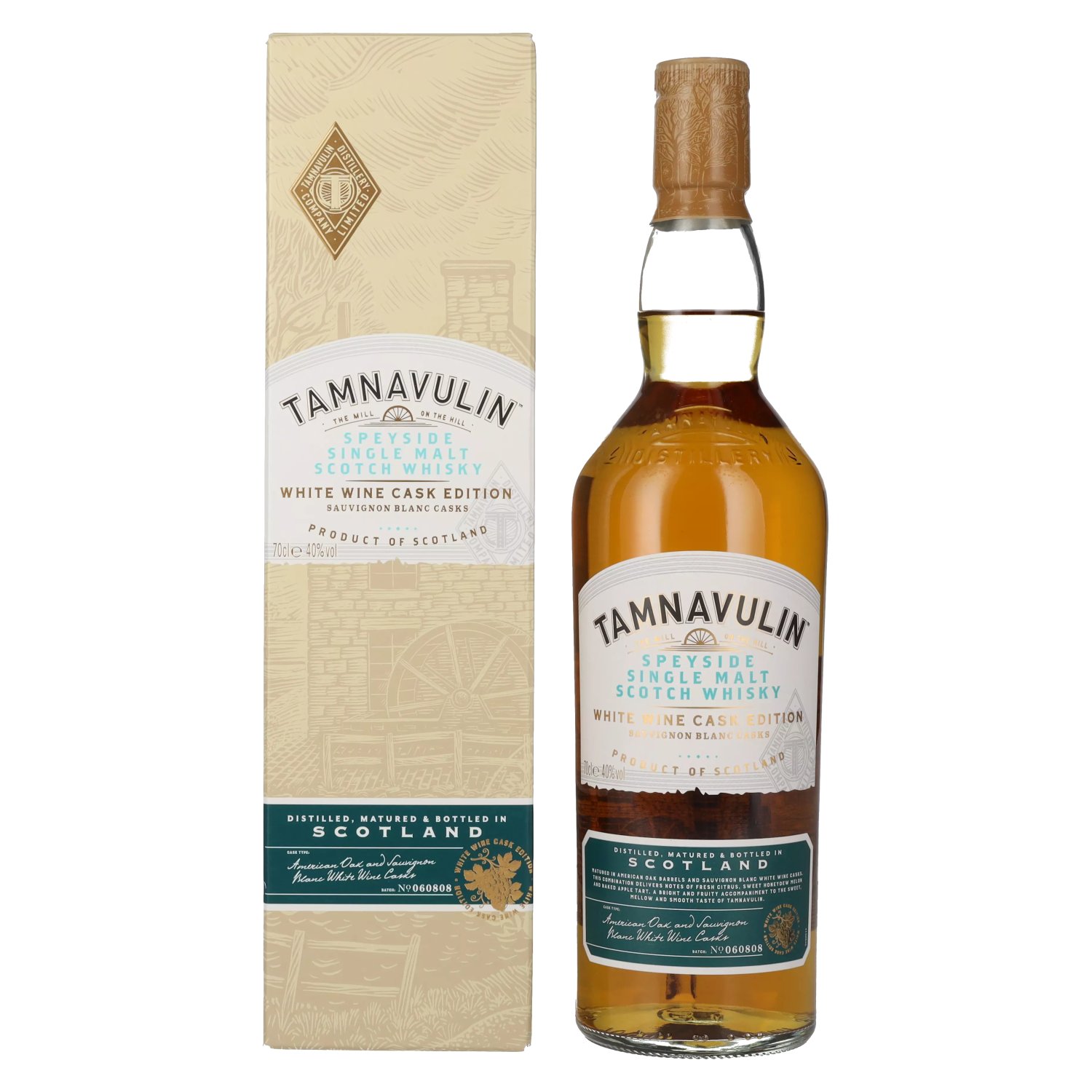 Tamnavulin White Wine Cask Speyside Single Malt Scotch Whisky 40 Vol 07l In Tbox
